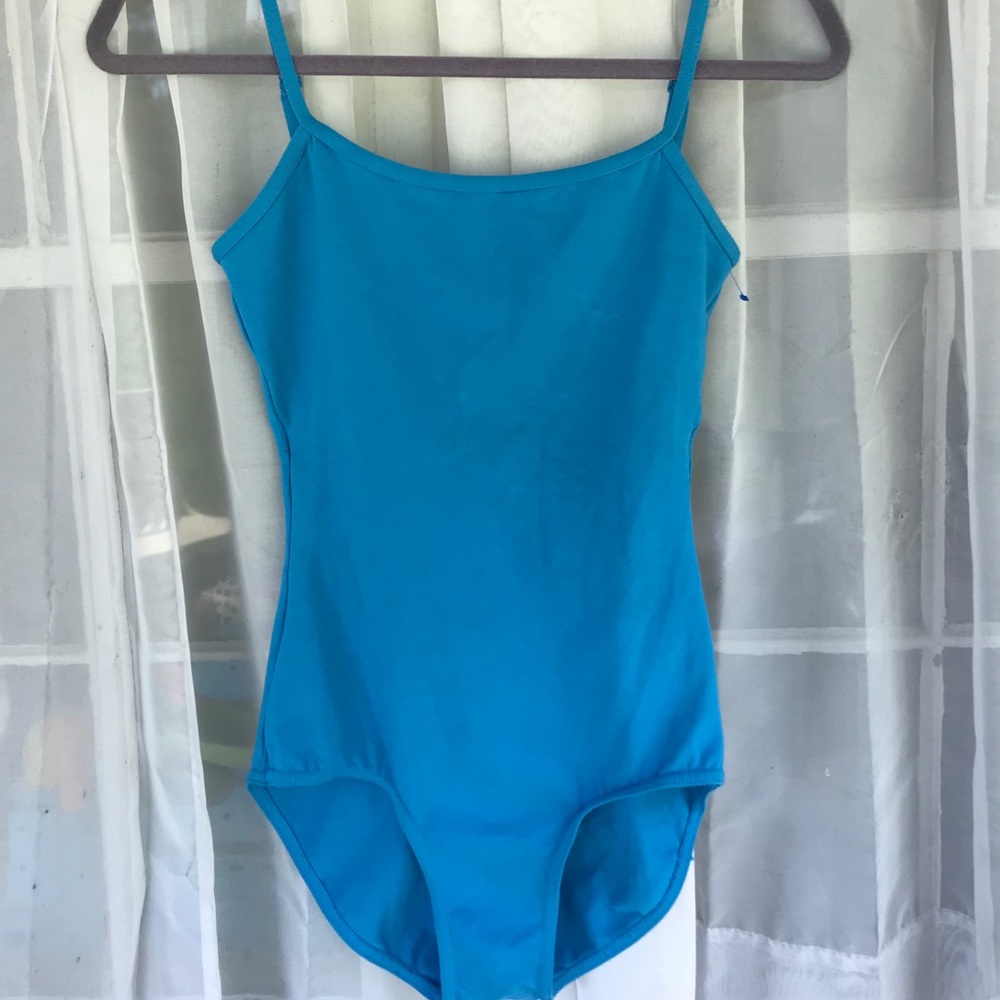 Turquoise stretch cotton bodysuit